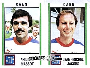 Sticker Philippe Massot / Jean-Michel Jacobs - Football France 1980-1981 n. 482 - Panini