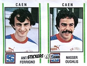 Sticker Antoine Ferrigno / Nasser Oughlis - Football France 1980-1981 n. 483 - Panini