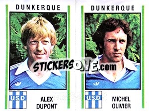 Sticker Alex Dupont / Michel Olivier - Football France 1980-1981 n. 492 - Panini
