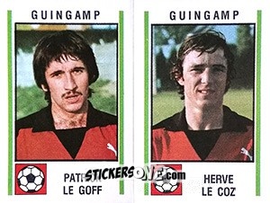 Sticker Patrick Le Goff / Herve Le Coz - Football France 1980-1981 n. 501 - Panini