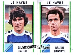 Figurina Gilbert Carrie / Bruno Bansaye - Football France 1980-1981 n. 508 - Panini