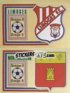 Sticker Ecusson Limoges F.C. / U.E.S. Montnorillon - Football France 1980-1981 n. 510 - Panini