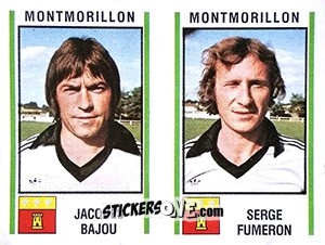 Sticker Jacques Bajou / Serge Fumeron - Football France 1980-1981 n. 519 - Panini