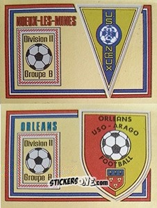 Sticker Ecusson U.S. Noeux-Les-Mines / U.S. Orleans - Football France 1980-1981 n. 523 - Panini
