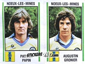 Sticker Patrick Papin / Augustin Gronier - Football France 1980-1981 n. 525 - Panini