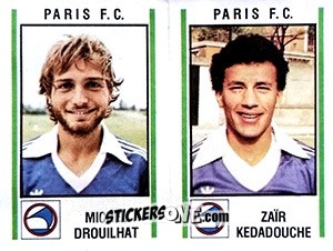 Sticker Michel Drouilhat / Zair Kedadouche - Football France 1980-1981 n. 539 - Panini