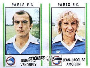 Sticker Bernard Vendrely / Jean-Jacques Amorfini - Football France 1980-1981 n. 540 - Panini