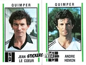 Figurina Jean-Yves Le Coeur / Andre Hemon - Football France 1980-1981 n. 544 - Panini