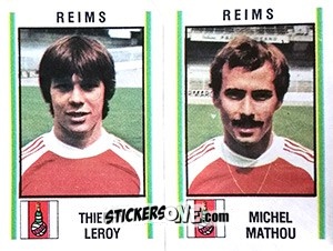 Sticker Thierry Leroy / Michel Mathou - Football France 1980-1981 n. 555 - Panini
