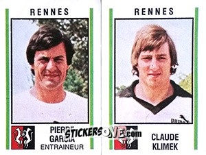 Sticker Pierre Garcia / Claude Klimek - Football France 1980-1981 n. 556 - Panini