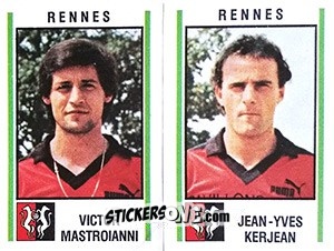 Figurina Victor Mastroianni / Jean-Yves Kerjean - Football France 1980-1981 n. 557 - Panini