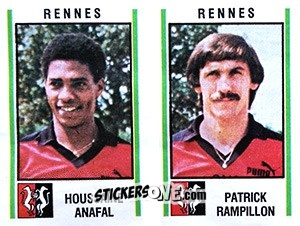 Figurina Houssaine Anafal / Patrick Rampillon - Football France 1980-1981 n. 559 - Panini