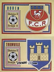 Sticker Ecusson F.C. Rouen / S. Thionville F.C. - Football France 1980-1981 n. 562 - Panini