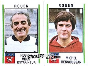 Sticker Robert Vicot / Michel Bensoussan - Football France 1980-1981 n. 563 - Panini