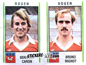 Sticker Bernard Caron / Bruno Mignot - Football France 1980-1981 n. 566 - Panini