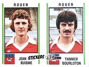Sticker Jean-Luc Buisine / Yannick Bourloton - Football France 1980-1981 n. 568 - Panini