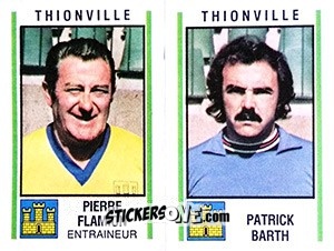 Sticker Pierre Flamion / Patrick Barth - Football France 1980-1981 n. 569 - Panini