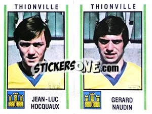 Sticker Jean-Luc Hocquaux / Gerard Naudin - Football France 1980-1981 n. 570 - Panini