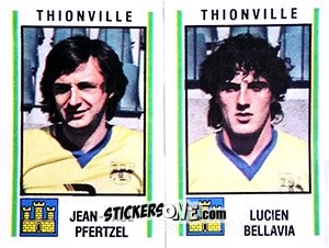 Sticker Jean-Paul Pfertzel / Lucien Bellavia - Football France 1980-1981 n. 573 - Panini