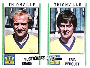 Sticker Nico Braun / Eric Bedouet - Football France 1980-1981 n. 574 - Panini