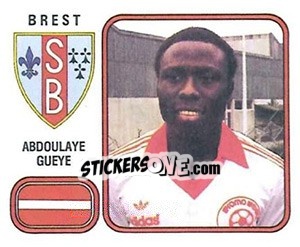Sticker Abdoulaye Gueye - Football France 1981-1982 - Panini