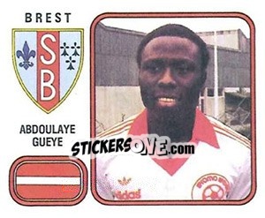 Sticker Abdoulaye Gueye - Football France 1981-1982 n. 56 - Panini