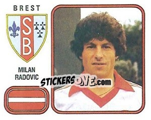 Figurina Milan Radovic - Football France 1981-1982 - Panini