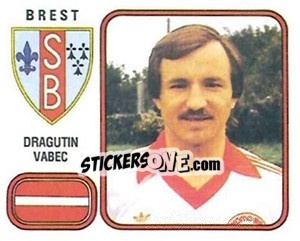 Sticker Dragutin Vabec - Football France 1981-1982 - Panini