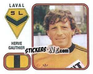 Sticker Herve Gauthier - Football France 1981-1982 - Panini