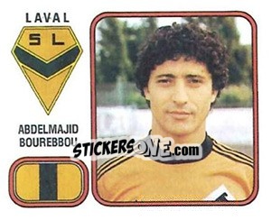 Cromo Abdelmajid Bourebbou - Football France 1981-1982 - Panini