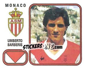 Sticker Umberto Barberis - Football France 1981-1982 n. 155 - Panini