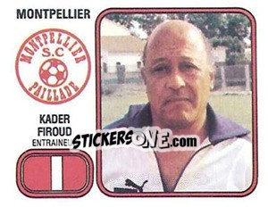 Figurina Kader Firoud - Football France 1981-1982 - Panini
