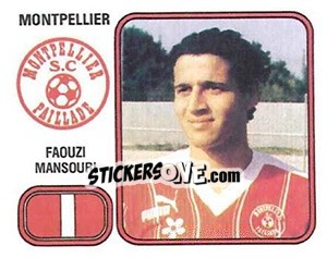 Cromo Faouzi Mansouri - Football France 1981-1982 - Panini