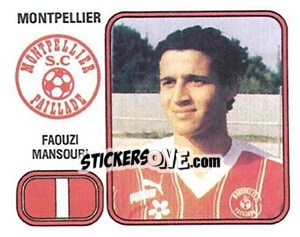 Sticker Faouzi Mansouri - Football France 1981-1982 n. 169 - Panini