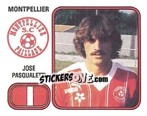 Sticker Jose Pasqualetti - Football France 1981-1982 - Panini