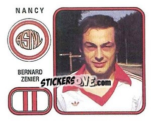 Figurina Bernard Zenier - Football France 1981-1982 - Panini