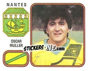 Figurina Oscar Muller - Football France 1981-1982 n. 202 - Panini