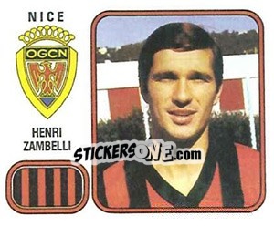 Figurina Henri Zambelli - Football France 1981-1982 - Panini