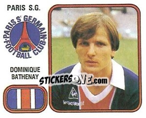 Sticker Dominique Bathenay - Football France 1981-1982 - Panini