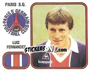 Figurina Luiz Fernandez - Football France 1981-1982 - Panini
