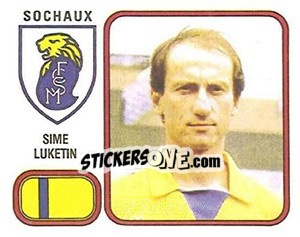 Sticker Sime Luketin - Football France 1981-1982 - Panini