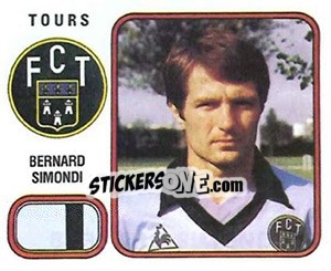 Cromo Bernard Simondi - Football France 1981-1982 - Panini