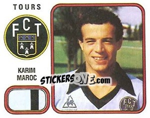 Sticker Karim Maroc - Football France 1981-1982 - Panini