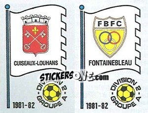 Cromo Ecusson C.S. Cuiseaux-Louhans / Bagneaux Nemours F.C. - Football France 1981-1982 - Panini