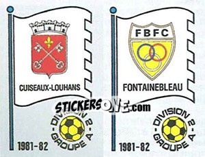 Sticker Ecusson C.S. Cuiseaux-Louhans / Bagneaux Nemours F.C. - Football France 1981-1982 n. 339 - Panini