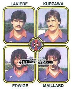 Sticker Jean-Louis Lakiere / Dominique Kurzawa / Eric Edwige / Michel Maillard - Football France 1981-1982 n. 350 - Panini