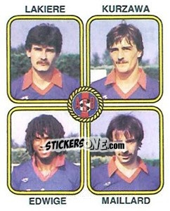 Cromo Jean-Louis Lakiere / Dominique Kurzawa / Eric Edwige / Michel Maillard - Football France 1981-1982 - Panini