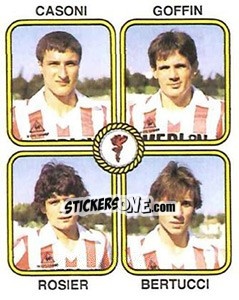 Sticker Bernard Casoni / Frederic Goffin / Alain Rosier / Yves Bertucci - Football France 1981-1982 - Panini