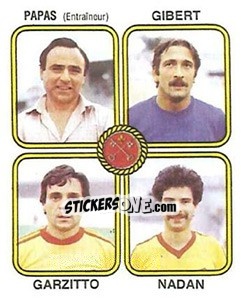 Sticker Denis Papas / Jean-Claude Gibert / Diego Garzitto / Jacques Nadan - Football France 1981-1982 n. 358 - Panini