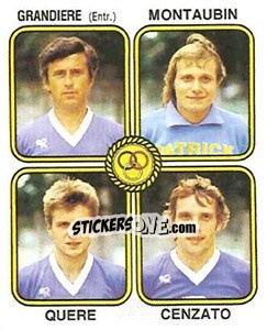 Sticker Jean-Paul Grandiere / Christian Montaubin / Christian Quere / Gerard Cenzato - Football France 1981-1982 n. 361 - Panini